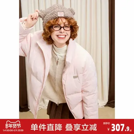 唐狮2026冬季情侣立领短款羽绒服冬日穿搭鸭绒羽绒外套女保暖防寒图片