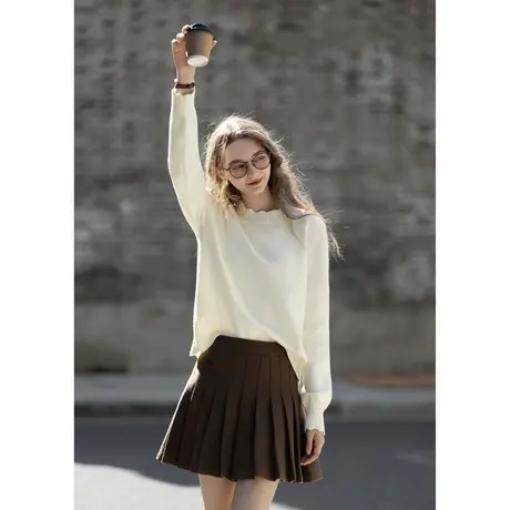 唐狮秋冬新款女毛衣内搭打底针织衫半高领套头净色毛线衫TMTA商品大图