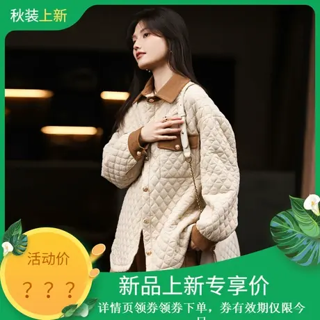 时尚气质复古重工设计感棉服女士2023年冬季新款百搭加厚显瘦外套图片
