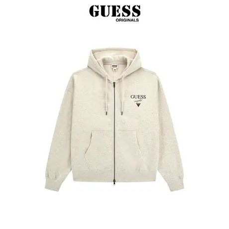 GUESSOriginals23年新款秋男士休闲运动纯色卫衣开衫-M4RQ01KBJ31商品大图