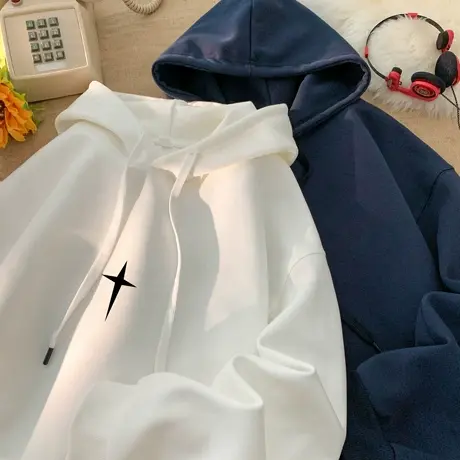 连帽卫衣男春秋季新款美式宽松重磅纯棉打底衫青少年潮牌休闲外套商品大图