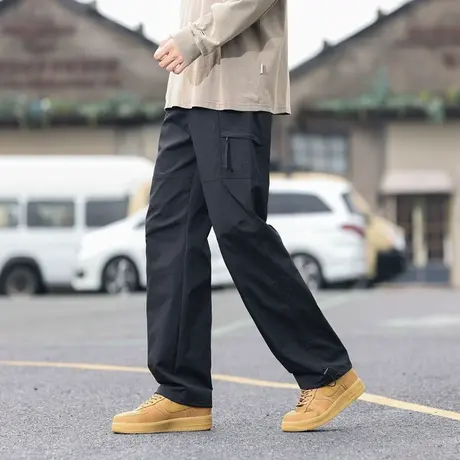 冲锋裤子男款夏季薄款美式运动户外冰丝速干宽松直筒工装休闲长裤商品大图