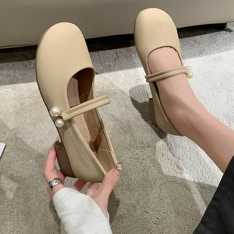 玛丽珍鞋女夏季2023新款粗跟晚晚风温柔单鞋百搭配裙子法式小皮鞋商品大图