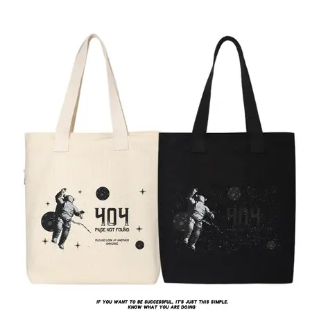 秀洛nasa宇航员网页404错误极客程序员帆布包托特包单肩斜挎包袋商品大图