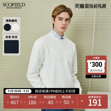 SCOFIELD男士运动衫春季新潮流经典索罗那多色印花圆领套头卫衣商品大图