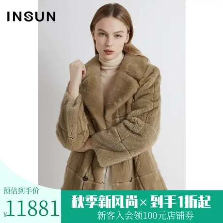 恩裳2022冬季轻盈蓬松经典一手长西装式外套水貂皮草图片