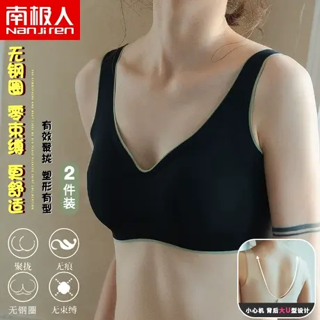 无痕内衣女无钢圈夏季薄款小胸聚拢防下垂运动美背心式少女文胸罩商品大图