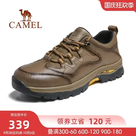 骆驼男鞋新款潮休闲鞋男秋季复古皮鞋百搭牛皮户外登山鞋子商品大图