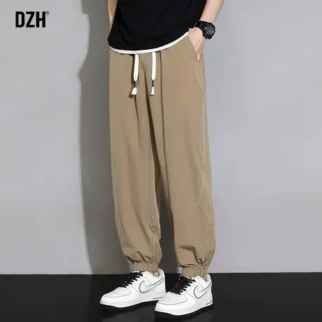 男士九分束脚冰丝裤男夏季薄款速干运动裤2023新款宽松休闲裤男款商品大图