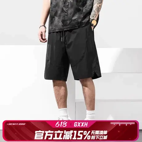 GxxH大码男装潮牌加肥加大透气五分裤轻薄款胖子宽松冰丝休闲短裤商品大图