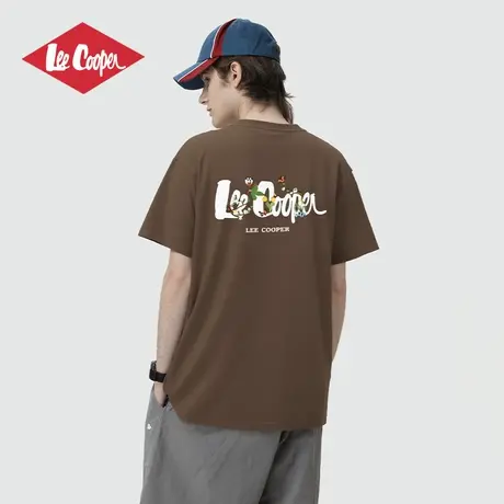 Lee Cooper/李库珀 圆领凉感宽松短袖T恤男薄款透气运动情侣上衣图片