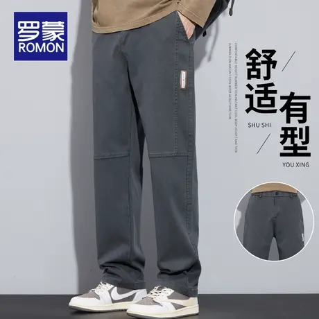 罗蒙莱赛尔休闲裤男士春秋季2025新款潮牌宽松直筒长裤子男工装裤商品大图