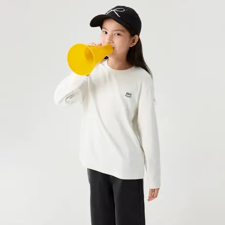 巴拉巴拉童装长袖T恤2025秋冬男女童亲肤圆领上衣商品大图