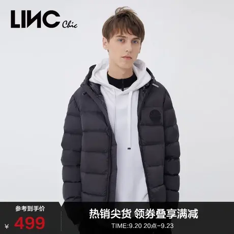 LINCCHIC金羽杰羽绒服男连帽面包服短款羽绒服男冬外套N21301041图片