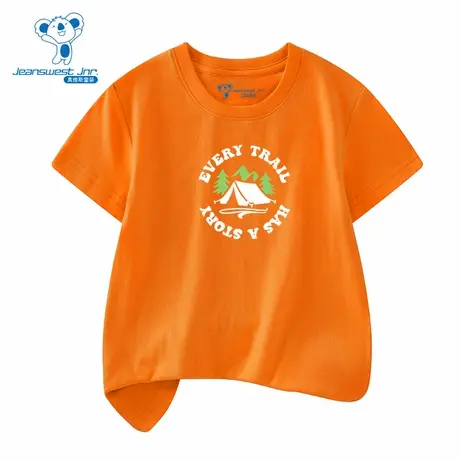 XD真维斯童装2025夏季新款男童圆领纯棉印花短袖T恤上衣图片