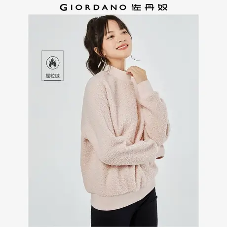 佐丹奴外套女装摇粒绒针织宽松半高领套头卫衣 05323788商品大图