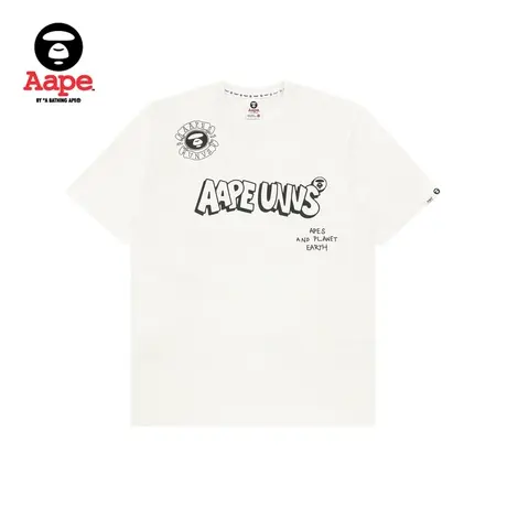 Aape旗舰店男装春夏猿颜无性别迷彩印花潮流圆领短袖T恤0882XXI商品大图