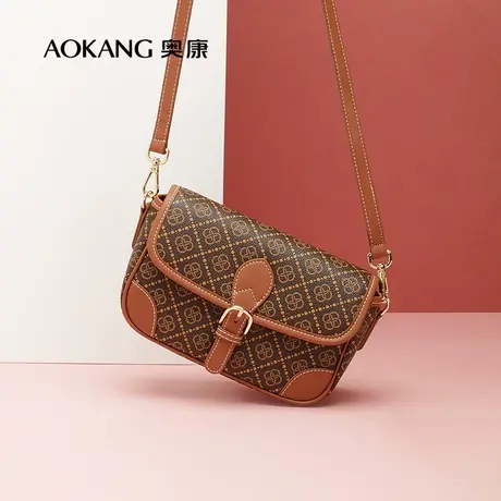 【门店发货】奥康女包新款时尚潮流经典款单肩斜挎腋下包小方包潮商品大图