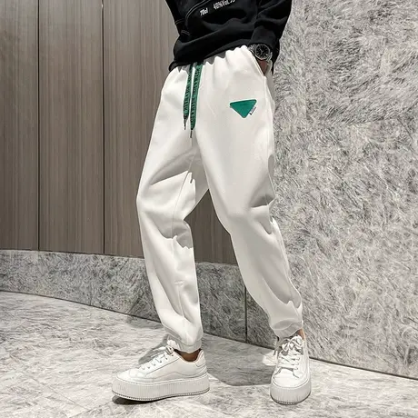 秋季男士休闲裤哈伦裤纯色简约潮牌百搭学生宽松潮流运动卫裤裤子商品大图