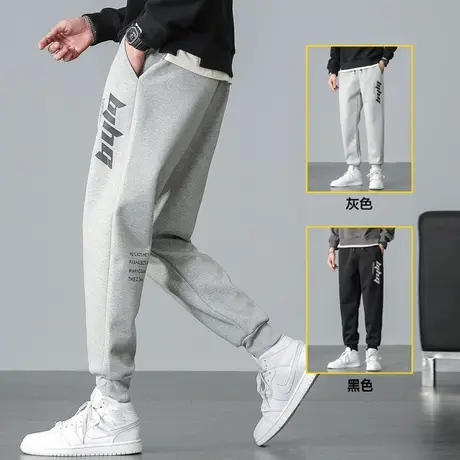 男士春秋季运动裤子韩版潮流宽松卫裤百搭工装潮牌束脚休闲长裤商品大图