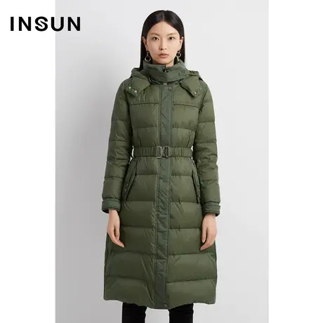 INSUN恩裳奥莱冬季轻盈蓬松羽绒服中长款图片