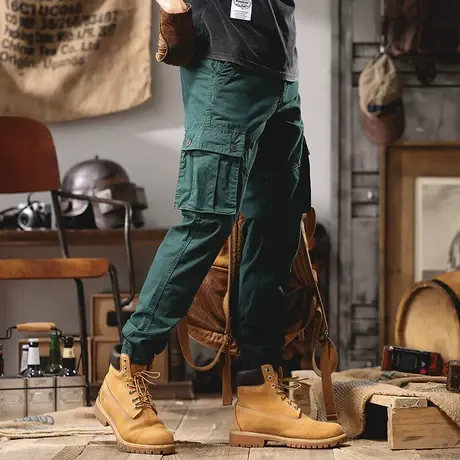 Modi Nick/摩帝尼克男士修身纯棉户外工装裤子多口袋百搭休闲裤男商品大图