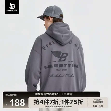 LiLbetter卫衣男款秋季连帽外套潮流复古上衣高级美式运动衣服男图片