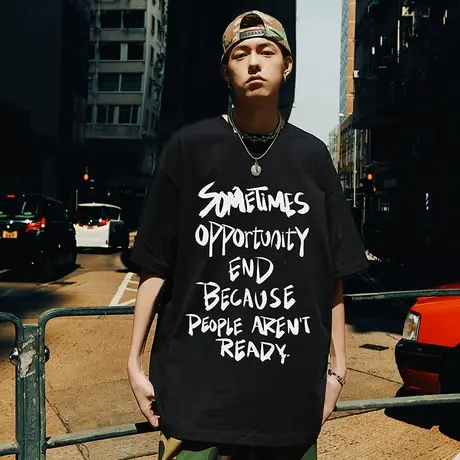 Nuthink美式街头潮流字母短袖T恤男潮牌大码宽松情侣半袖上衣春季商品大图