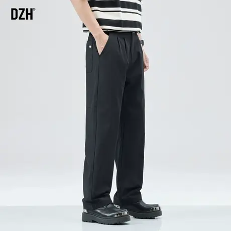 男士工装裤美式高街黑色裤子男休闲裤春季2024年新款直筒百搭长裤商品大图