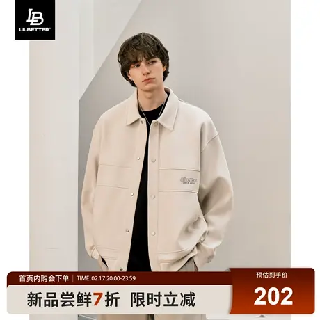 Lilbetter男士针织外套秋冬季2025春季时尚夹克工装复古翻领上衣商品大图