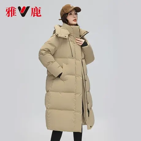 雅鹿羽绒服女士冬季2024年新款长款过膝加厚防寒外套商品大图