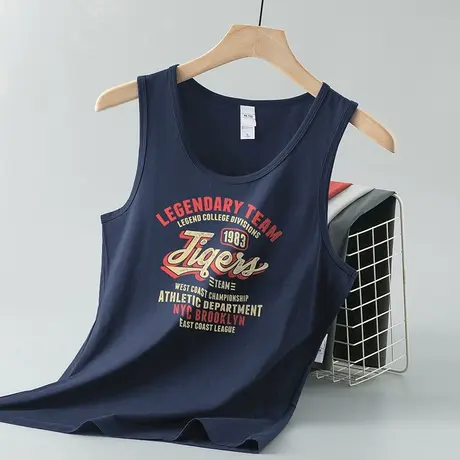 莫代尔背心男夏季健身速干冰丝凉感透气跨栏无袖t恤篮球运动坎肩商品大图