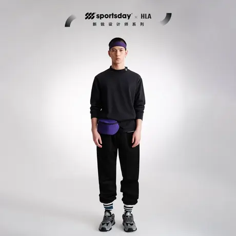 HLA/海澜之家sportsday新锐设计师系列长袖T恤23秋冬新刺绣上衣男商品大图