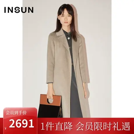 [自然环保]恩裳COVER冬季2022毛呢外套高级双面山羊绒大衣女商品大图