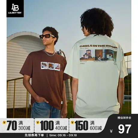 Lilbetter爱德华·霍普联名短袖男款T恤美式衣服复古体恤潮流半袖商品大图