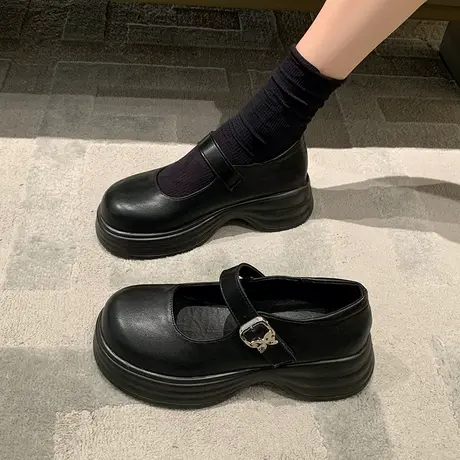 永希玛丽珍鞋女夏季2023新款网红法式小皮鞋英伦风夏日配裙子单鞋商品大图