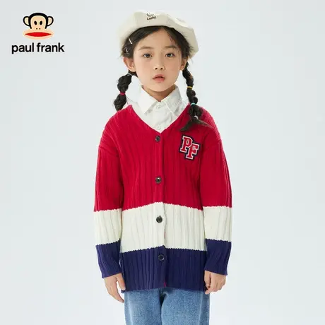 大嘴猴童装儿童毛衣开衫男女童2023冬季新款中大童保暖针织衫外穿商品大图