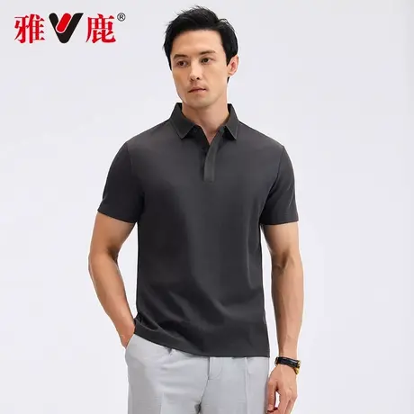 【亲肤透气】雅鹿2025年新款舒适新疆棉T恤男款休闲吸湿POLO衫男图片