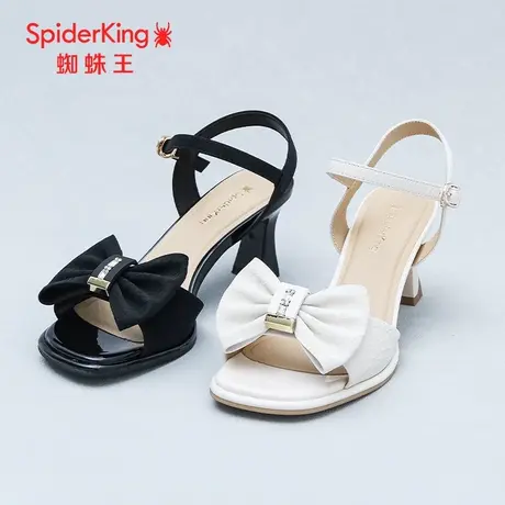 SPIDER KING/蜘蛛王女凉鞋2025夏商场新款时装蝴蝶结仙女风一字扣商品大图