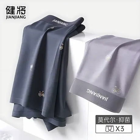 健将内裤男款莫代尔男生四角裤无痕透气平角裤抗菌裤头春夏新款商品大图