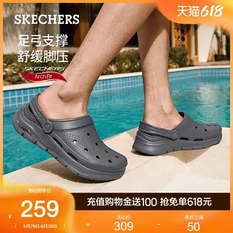 斯凯奇泡泡鞋|夏季男鞋洞洞鞋凉鞋沙滩拖鞋透气时尚外穿舒适户外商品大图