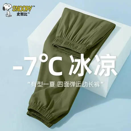 史努比童装男童裤子速干裤夏装男大童裤防蚊裤夏季薄款儿童运动裤图片