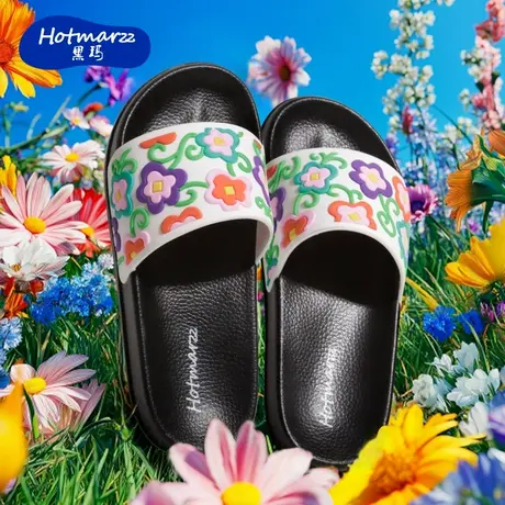 hotmarzz/黑玛夏季新品一字拖鞋女款外穿防滑舒适耐磨海边沙滩商品大图