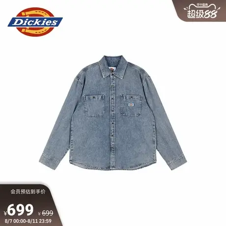 Dickies25秋冬新款休闲版型牛仔长袖工装衬衫 男女图片
