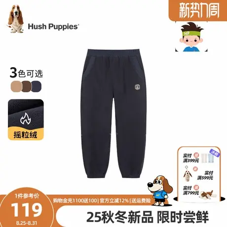 暇步士童装男童摇粒绒长裤25秋新品大童户外运动裤儿童保暖休闲裤商品大图