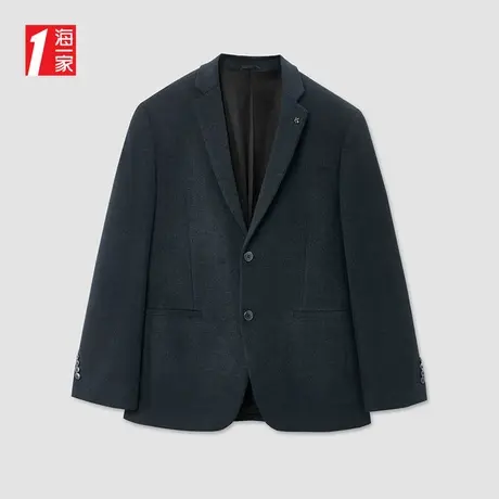 海一家绒感休闲西服2025秋冬新款柔软平驳领简约男士单西商品大图