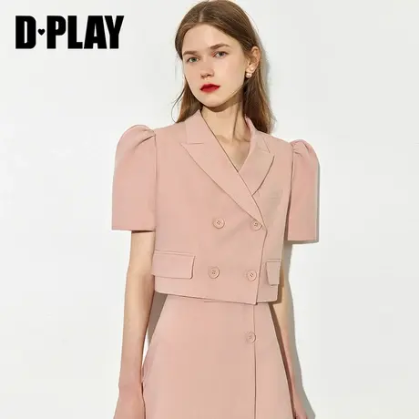 DPLAY夏季新OL气质时尚通勤西装泡泡袖短外套商品大图