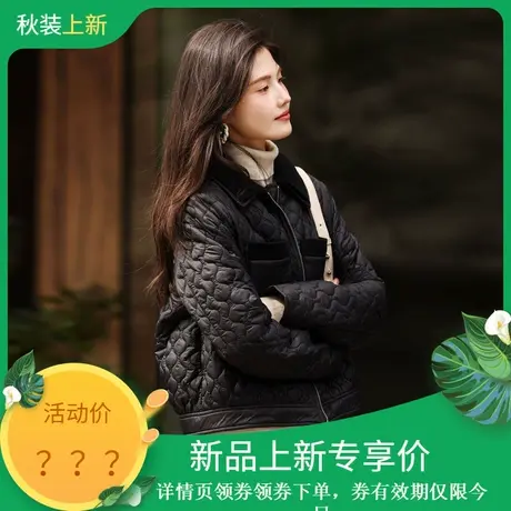 时尚气质通勤短款棉服女士2023年冬季新款百搭显瘦上班族外套上衣图片