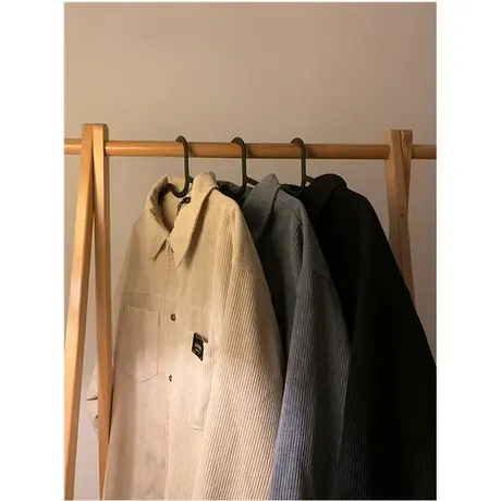 2023年男士工装衬衣夹克潮流休闲春秋季宽松外套灯芯绒衬衫上衣服商品大图