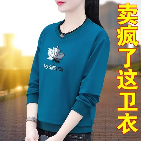 恋上17号短款卫衣女春秋2023年新款小个子时尚洋气宽松休闲长袖商品大图